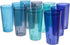 US Acrylic Caf© 32-ounce Plastic Restaurant Style Lightweight Stackable Beverage Tumblers | Reusable, BPA-free, Made in the USA, Top-rack Dishwasher Safe | Iced Tea Cups set of 12 in 4 Coastal Colors