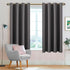 LUSHLEAF Blackout Curtains for Bedroom, Solid Thermal Insulated with Grommet Noise Reduction Window Drapes, Room Darkening Curtains for Living Room, 2 Panels, 52 x 63 inch Grey