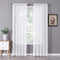 Tollpiz Sheer Curtain Linen Textured Living Room Curtains Sheer Light Filtering Rod Pocket Voile Curtain for Bedroom, 54 x 72 inches Long, White, Set of 2 Panels
