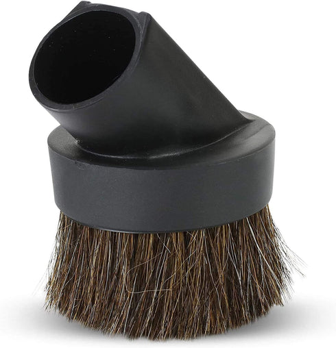ALL PARTS ETC. Horse Hair Vacuum Attachment 1.25" Round Dust Brush, 1-1/4 Vacuum Dusting Brush, Duster Sweeper Hair Bristle Brush Compatible with Shop Vac, Oreck, Hoover and other Central Vacs