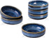 HOKELER 3.5 inch Small Ceramic Dipping Bowls Pinch Bowl Side Dishes for Soy Sauce Dessert Tomato, Set of 6, Black & Blue