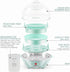 Elite Gourmet EGC007M Rapid Egg Cooker, 7 Easy-To-Peel, Hard, Medium, Soft Boiled Eggs, Poacher, Omelet Maker, Auto Shut-Off, Alarm, 16-Recipe Booklet, BPA-Free, Mint