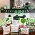 4TH Emotion Spring St. Patrick's Day Throw Pillow Covers Farmhouse Cushion Case for Sofa Couch 18 x 18 Inches Polyester Linen Set of 4