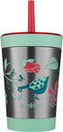 Contigo Stainless Steel Spill-Proof Kids Tumbler with Straw, 12 oz, Sprinkles with Birds & Flowers