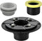 Orhemus 2 inch Shower Drain Base Flange Kit with Rubber Coupler Gasket, Threaded Adjustable Ring Adaptor for No Hub Square Linear Floor Drain Installation