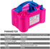 PCFING Electric Air Balloon Pump and Balloon Tying Tool in One, Portable Dual Nozzle Electric Balloon Blower Air Pump Balloons Inflator with Tying Tool on Pump for Decoration, Party and Save Time