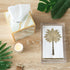 Caspari Grand Palms Paper Guest Towel Napkins in Black - Two Packs of 15