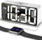 DreamSky Digital Alarm Clock with USB Charger for Bedroom Electric Clock with Large LED Display, 0-100% Brightness Dimmer, Adjustable Alarm Volume, 12/24H, Snooze, Bedside Mirror Clock Office