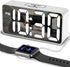 DreamSky Digital Alarm Clock with USB Charger for Bedroom Electric Clock with Large LED Display, 0-100% Brightness Dimmer, Adjustable Alarm Volume, 12/24H, Snooze, Bedside Mirror Clock Office