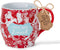 You Are Loved Crimson Floral 13 Ounce Ceramic Mug