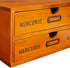 Small Wooden Storage Box with Drawers, Desk Organizer, Vintage French Design (9.75 x 7 x 5 In)