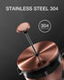 BAYKA French Press Coffee Tea Maker, 304 Stainless Steel Coffee Press, Heat Resistant Thickened Borosilicate Glass, 21 Ounce, Copper