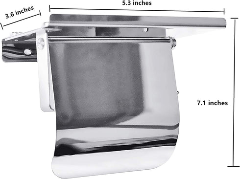 yeavs Toilet Paper Holder with Phone Shelf and Waterproof Cover, SUS304 Stainless Steel Tissue Roll Storage Rack (Polished Chrome)
