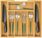 Bamboo Silverware Organizer, Expandable Kitchen Drawer Organizer for Cutlery, Wooden Utensil Holder, Multi-Function Drawer Storage, 5-7 Compartments