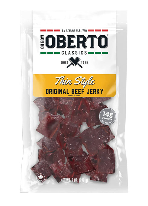 Oh Boy! Oberto Classics Thin Style Original Beef Jerky, 7 Ounce