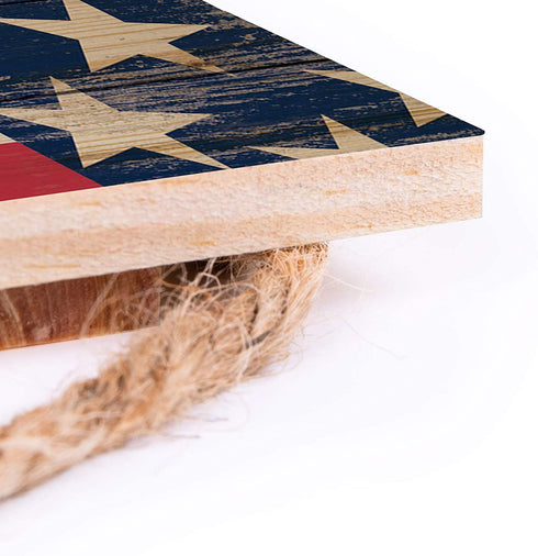 P. Graham Dunn My Home Sweet Home American Flag 10 x 4.5 Wood Wall Hanging Plaque Sign