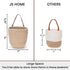 JS HOME 2 Pack Jute Hanging Baskets with Leather Handle, Decorative Wall Basket for Plants and Flowers, Small Woven Fern Wall Hanging Basket, Hanging Baskets for Organizing, Jute, 8" x 7''