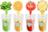 120 Pcs Zipper Plastic Pouches Drink Bags, Heavy Duty Hand-Held Translucent Frosted Reclosable Stand-up Bag 2.4" Bottom Gusset with 120 pcs Straws & Funnel Included
