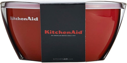 KitchenAid Classic Prep Bowls with Lids, Set of 4, Empire Red