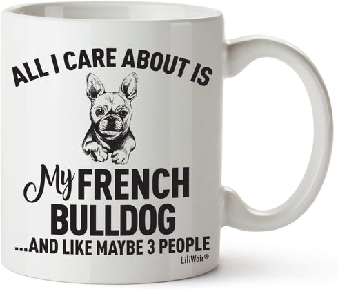 French Bulldog Mom Gifts Mug For Christmas Women Men Dad Decor Lover Decorations Stuff I Love French Bulldog Coffee Accessories Talking Art Apparel Funny Birthday Gift Products Dog Coffee Cup Mugs