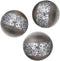 Schonwerk Silver Decorative Orbs for Bowls and Vases (Set of 3) Resin Sphere Balls for Living, Dining Room, Coffee Table Centerpiece Decor - Great Gift Idea (Crackled Mosaic)