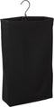Household Essentials 149-1 Hanging Cotton Canvas Laundry Hamper Bag - Black