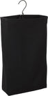 Household Essentials 149-1 Hanging Cotton Canvas Laundry Hamper Bag - Black