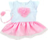 Sophia's 15 Inch Baby Doll Clothes 2 Pc. Set, Detailed Pink Heart Top, Tutu Skirt & Headband Fits 15 Inch Baby Dolls! Heart Dress & Headband|Plus Gift Bag |Doll Not Included