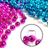 CREATRILL 50 Pcs 6mm Baby Gender Reveal Beads for Baby Shower Announcement Party Supplies 33 Inch Baby Blue Hot Pink (6mm 50 pcs)
