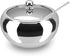 Kook Stainless Steel Sugar Bowl with Lid and Spoon, Serving Dish, Clear Glass Lid, Storage for Salt, Candy, Coffee, Holds 2 Cups, Dishwasher Safe, 16 oz