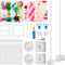 AXHJ Balloon Column Kit 2 Set , 63 inch Height Balloon Stand with Base,Pole, Balloon Rings,Glue Dot,Tying Tool,Flower Clip,Balloon Pump,Balloon Stand Kit for Birthday Wedding Party Decorations