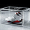 Clear Shoe Box, Stackable Plastic Sneaker Box Container, Magnetic Side Open Shoe Organizer and Shoes Storage Case, Full Transparent to Display Sneakers