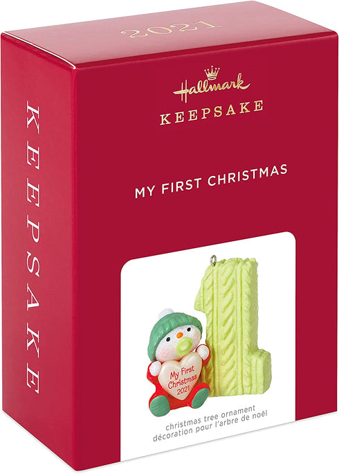 Hallmark Keepsake Christmas Ornament, Year Dated 2021, My First Christmas Snowman