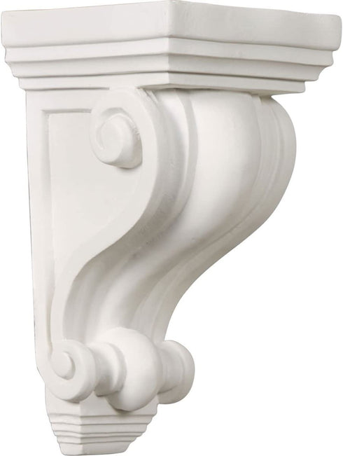 Ekena Millwork COR04X04X07DE 4-Inch W x 4-Inch D x 7 1/2-Inch H Devon Corbel , White