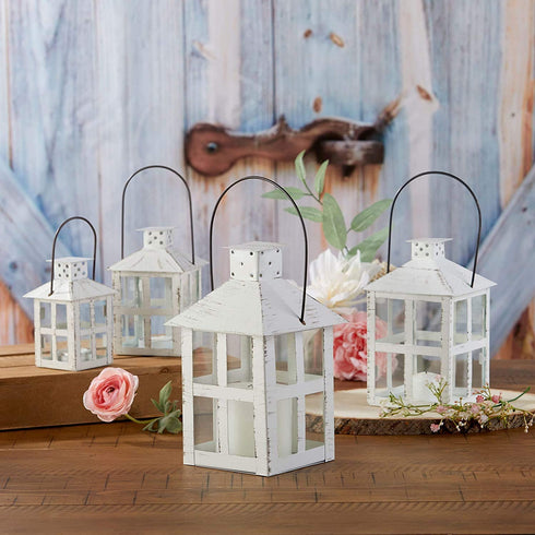 Kate Aspen White Lantern, 9 Inch Decorative