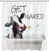 ECOTOB Get Naked Cow Shower Curtain Rustic Farmhouse Bathroom Decor Farm Animal Funny Shower Curtain Farmhouse Style Shower Curtain Cute Bath Curtains Bathtub Decor Accessories 12 Hooks 69X70 Inch