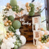 146Pcs Avocado Green Balloons Garland Arch Kit Retro Green Chorme Gold Latex Globos Birthday Valentine Wedding Party Decors 2021
