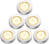 Phulu Fulu Motion Sensor LED Night Light, Non-Fall Battery Night Light Wireless, Stick-on Magnet Closet Lights, Safe Lights for Stairs, Hallway, Bathroom, Kitchen, Cabinet (Warm White-Pack of 6)