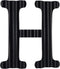 13.7" Metal Letters for Wall Decor, Corrugated Black Large 3D Letters, Decorative Farmhouse Hanging Alphabet Signs for Home Bedroom Office Wedding Party (H)