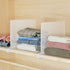 Jucoan 4 Pack Clear Acrylic Shelf Dividers for Closet, Easy Installing Wood Shelves Organizer Closet Separators for Storage and Organization in Bedroom, Kitchen and Office
