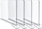 Jucoan 4 Pack Clear Acrylic Shelf Dividers for Closet, Easy Installing Wood Shelves Organizer Closet Separators for Storage and Organization in Bedroom, Kitchen and Office