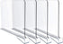 Jucoan 4 Pack Clear Acrylic Shelf Dividers for Closet, Easy Installing Wood Shelves Organizer Closet Separators for Storage and Organization in Bedroom, Kitchen and Office