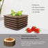 Eykao Drink Coasters with Holder, Coasters for Wooden Table, Farmhouse Coaster, 6 Pcs Square Walnut Wood Coaster(4 Inch), Fit Ceramic Cup and Glass Cup or Any Size of Drink Glasses, Housewarming Gifts