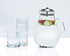 SHERFIRE 72 oz Borosilicate Glass Pitcher with Stainless Steel Filter Lid, for Hot and Cold Liquids