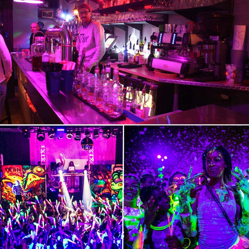 33ft LED Black Light Strip Kit, 600 Units, 385nm-400nm, 12V Flexible Blacklight Fixtures, 10M LED Ribbon, Non-Waterproof for Indoor, Birthday, Wedding, Dark Party