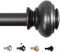 H.VERSAILTEX Window Curtain Rods for Windows 48 to 84 Inches Adjustable Decorative 3/4 Inch Diameter Single Window Curtain Rod Set with Classic Finials, Pewter Finishing