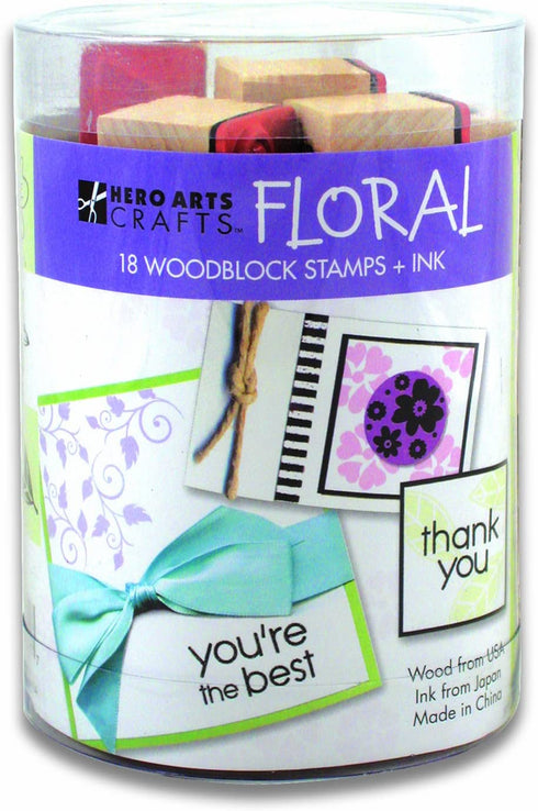 Hero Arts Ink and Stamp Set, Floral