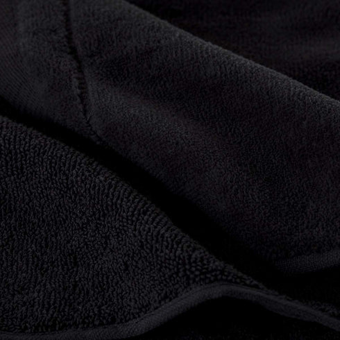 Cotton Fingertip Towels Set Black - 4 Pack - 11 x 18 Inches Decorative Small Extra-Absorbent and Soft Terry Towel for Bathroom - Powder Room, Guest and Housewarming Gift (Black)