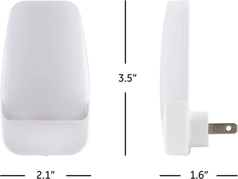 GE 55991 LED Night Light, Plug-in, Dusk to Dawn Sensor, Cool White, UL-Certified, Energy Efficient, Ideal for Bedroom, Bathroom, Nursery, Kitchen, Hallway, 2 pack, 2 Count