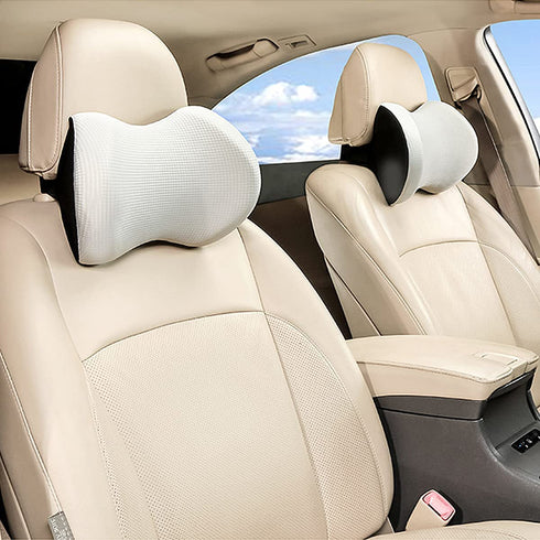 Hitish Car Neck Pillow, Ergonomic Design Headrest Neck Support Car Pillow for Cervical Pain Relief, Soft Memory Foam Travel Pillow for Driving Gaming Resting in Car and Office